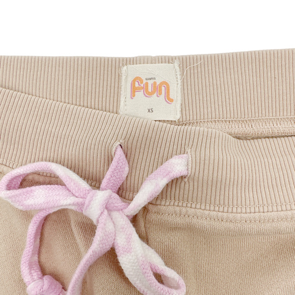WARM FUN Half Undone Sweatpants in Tan XS - Picture 6 of 7